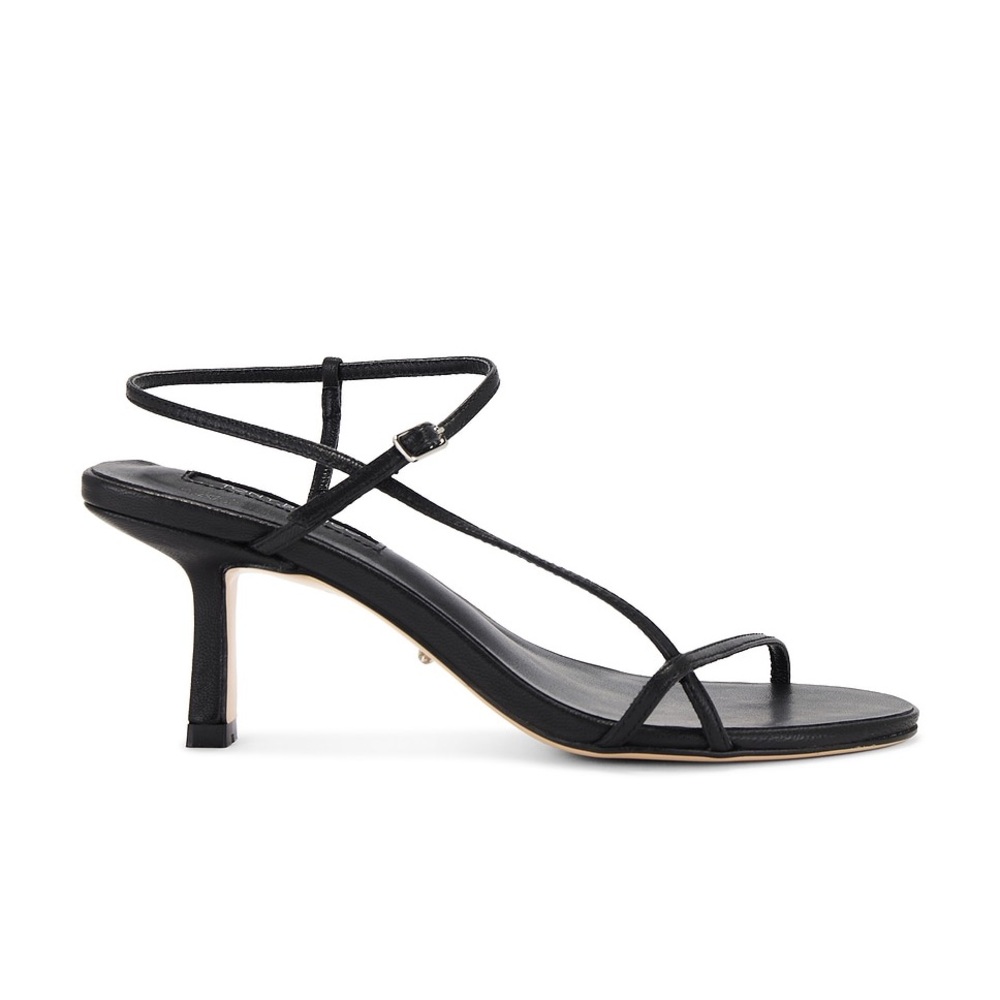 Tony Bianco Black Strappy Kitten Heel Sandals